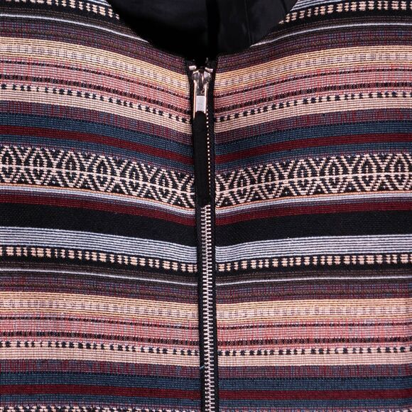 H&M Womens Jacket Striped Navajo Aztec Full Zip Stretch Boho Long Sleeve Size 16 - Picture 4 of 9